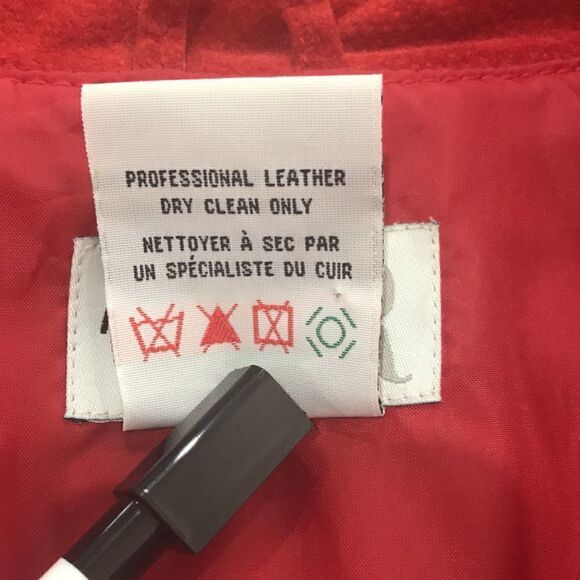 Northern Reflections Women's Leather Jacket, Red, Medium - Picture 8 of 8